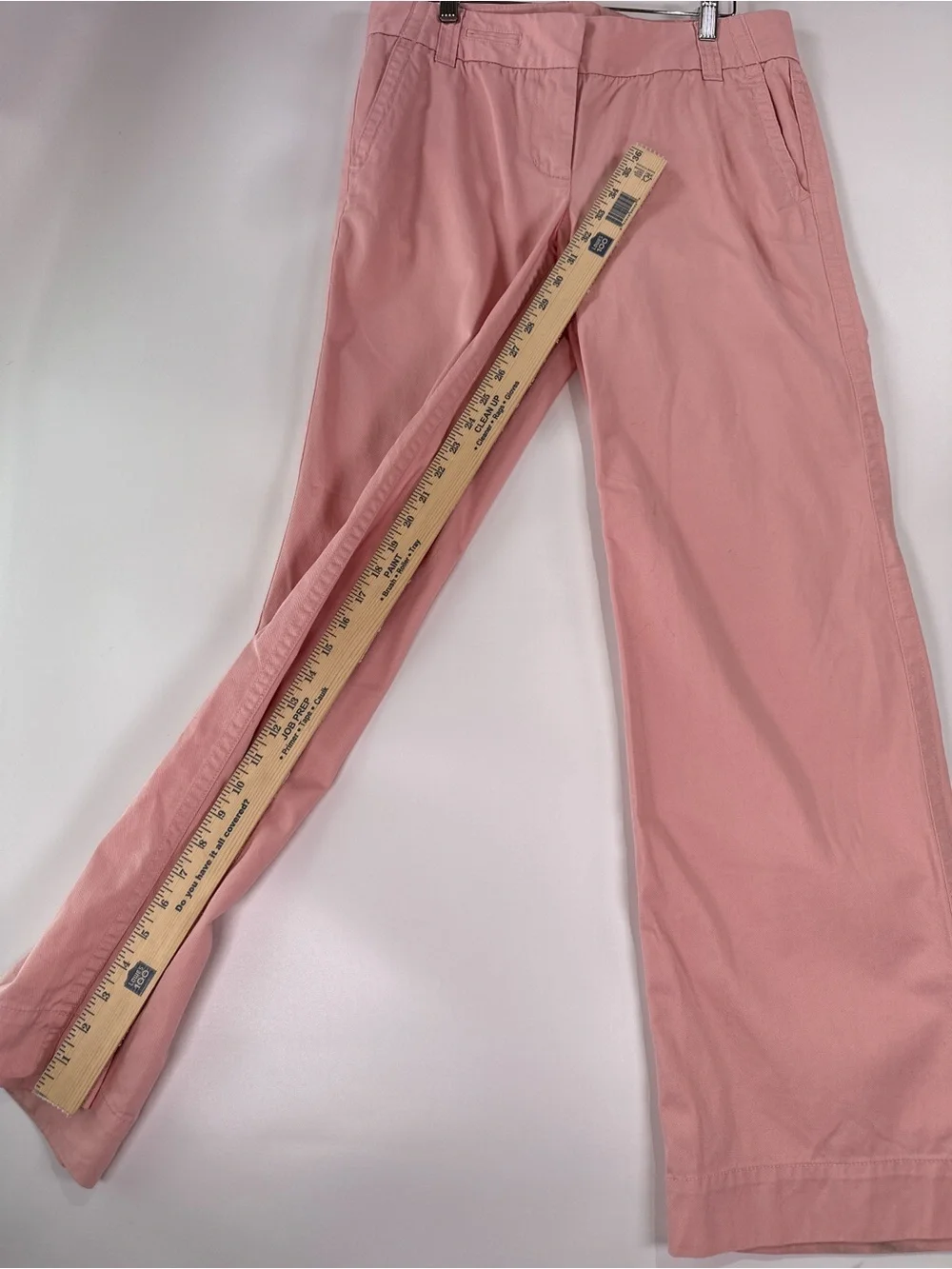 J. Crew Broken-In Chino Favorite Fit Wide Leg Pants Pink Cotton 6R